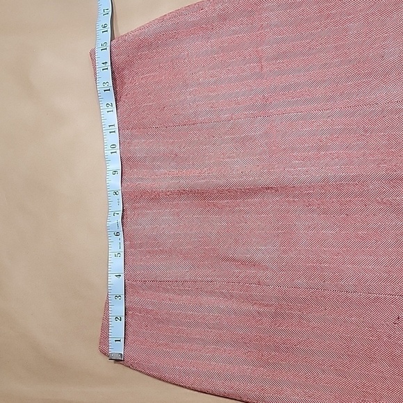 J Crew 100% Wool A-Line Chevron Skirt, Size 6, Excellent Condition! Brick Red - Picture 7 of 12